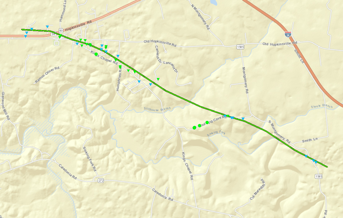 Track Map of Trigg County Tornado