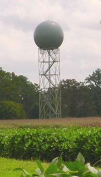 Photo of the NWS Raleigh WSR-88D Doppler Radar