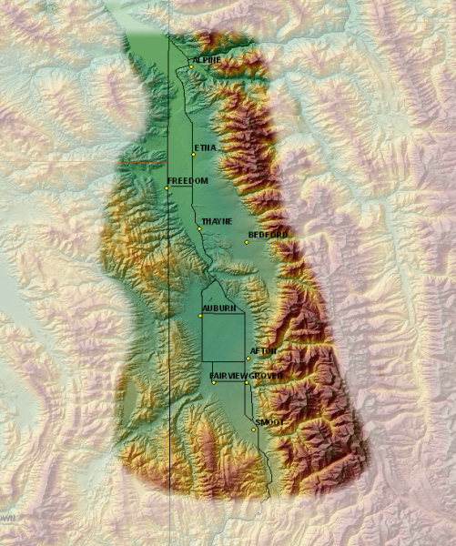 Map of Star Valley NWR Coverage