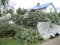 Damage to residences and trees by estimated 100 mph downburst in The Plains OH 