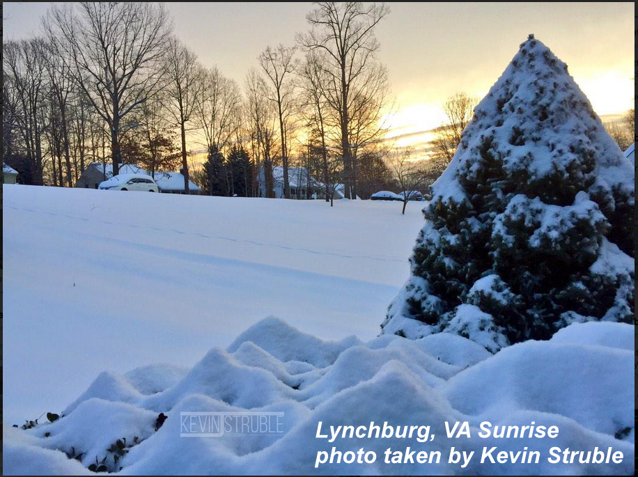 Lynchburg, VA sunrise snow photo