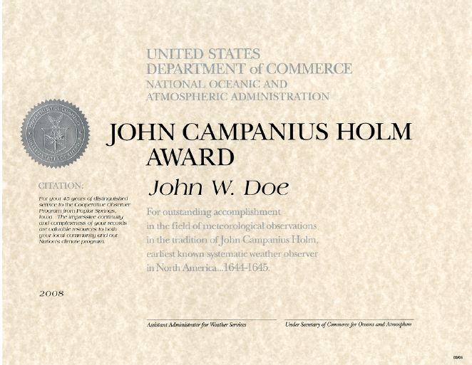 John Campanius Holm Award