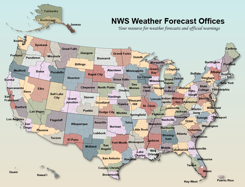 WCMAF, WCMAC Forecast Region, Advisory Map