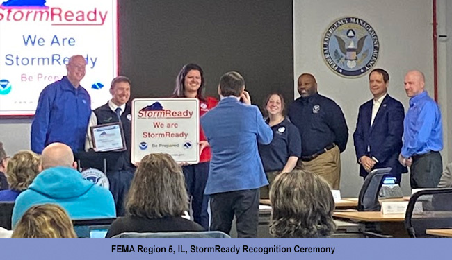 FEMA Region 5, IL, StormReady Recognition Ceremony