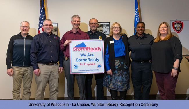 UW-La Crosse, WI, StormReady Recognition Ceremony