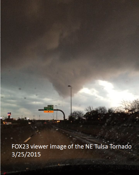 NE Tulsa Tornado. Image: Fox23 Viewer