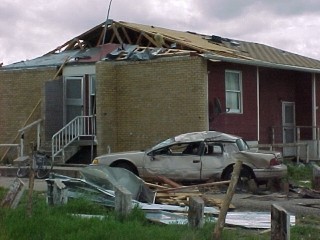 NWS storm damage survey photo
