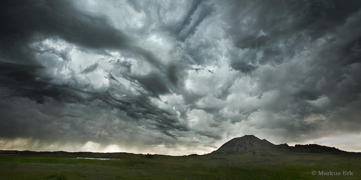 Image of storm when it was passing over Bear Butte