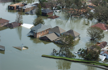 houses under water from flooding: FEMA