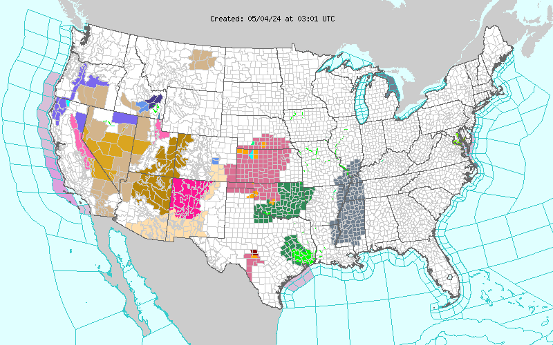 National Warning Map