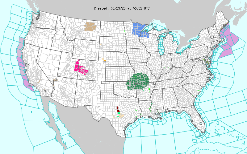 weather.gov advisory chart not currently available