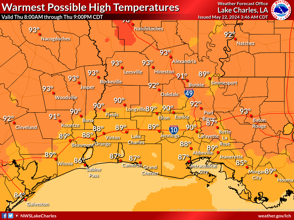 Warmest Possible High Temperature for Day 2