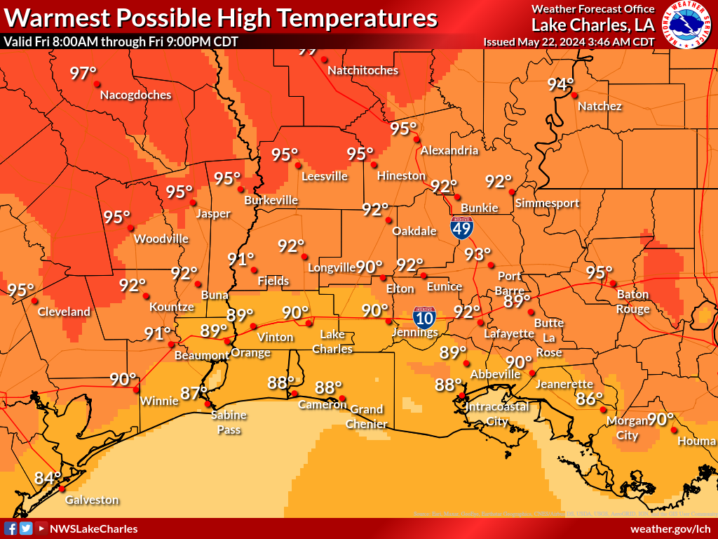 Warmest Possible High Temperature for Day 3