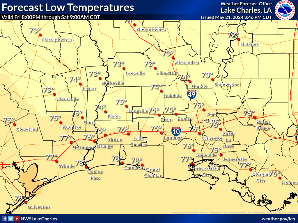 Expected Low Temperature for Night 4
