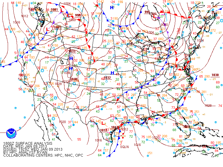 Animated image of weather map plots