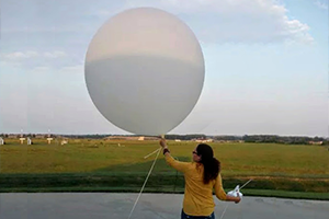 Radiosonde launch at WFO Baltimore/Washington by meteorologist