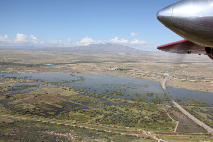 Aerial view of Rio Puerco near Bernardo