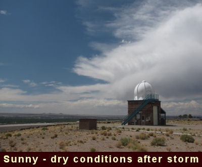 photo of sunny skies and dry conditions following dry thunderstorm