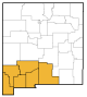 Image of El Paso's County Warning Area within New Mexico