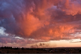 photograph of virga producing strong microburst winds