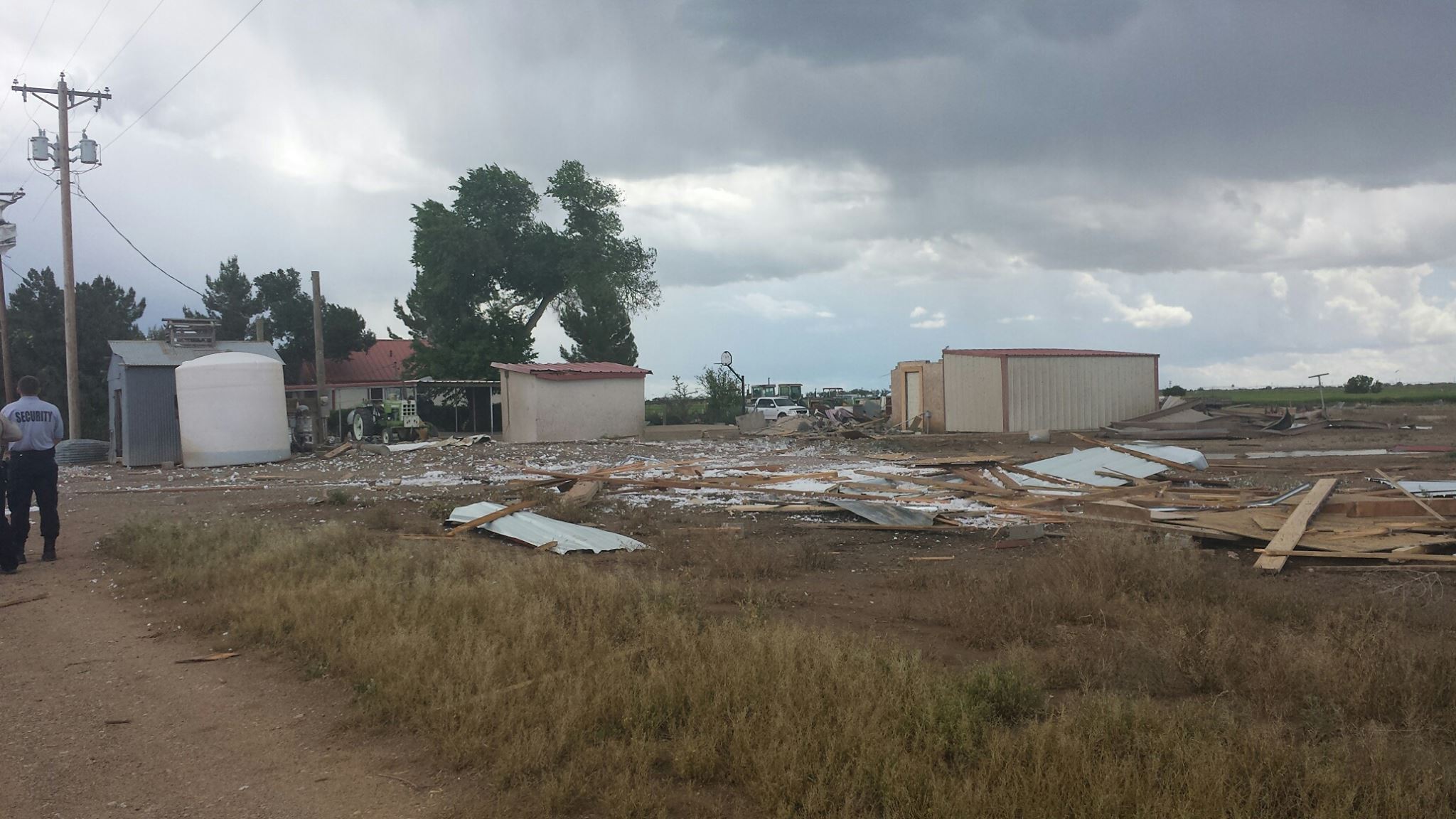 Damage from a tornado in Roswell, New Mexico