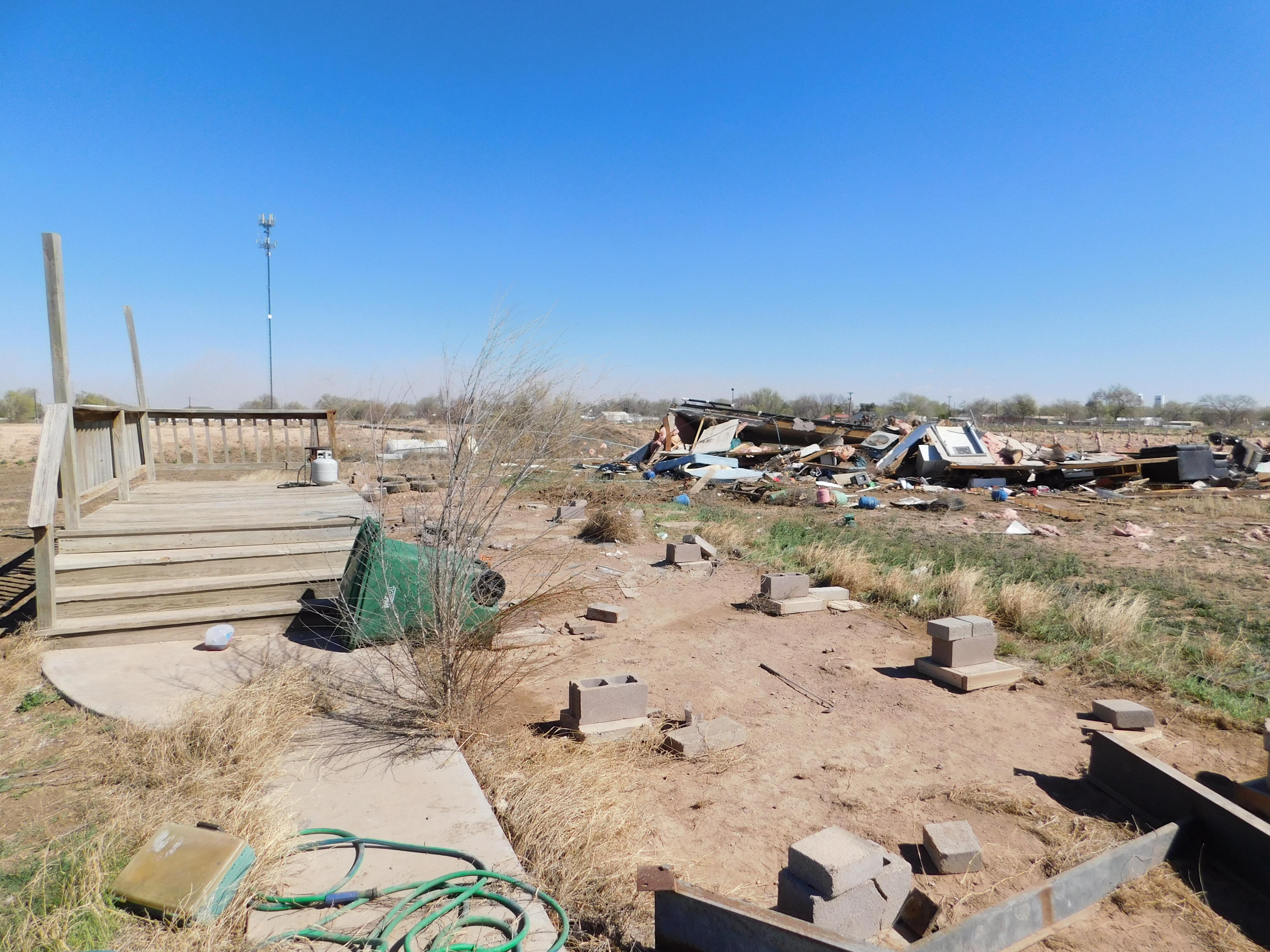 Damage from the Dexter, New Mexico tornado of March 12, 2019