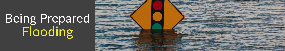 Page Header that reads "Being Prepared Flooding"