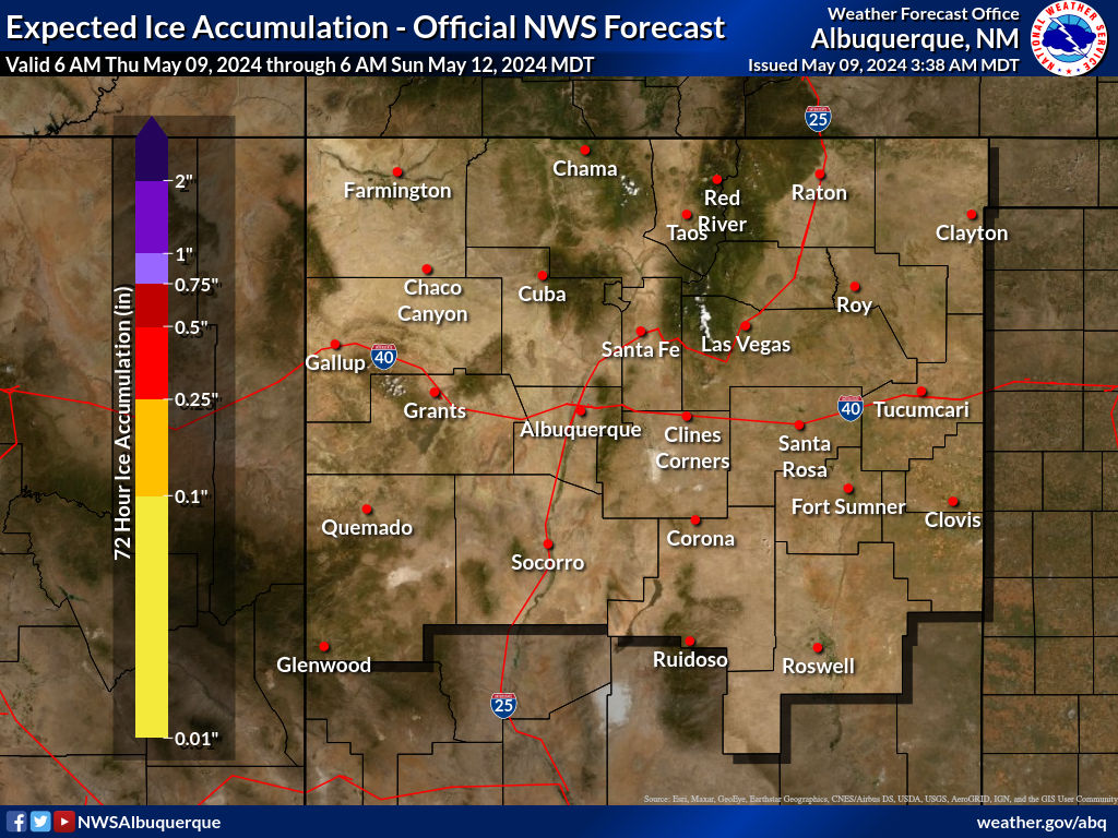 NWS Albuquerque Ice Accumulation Forecast