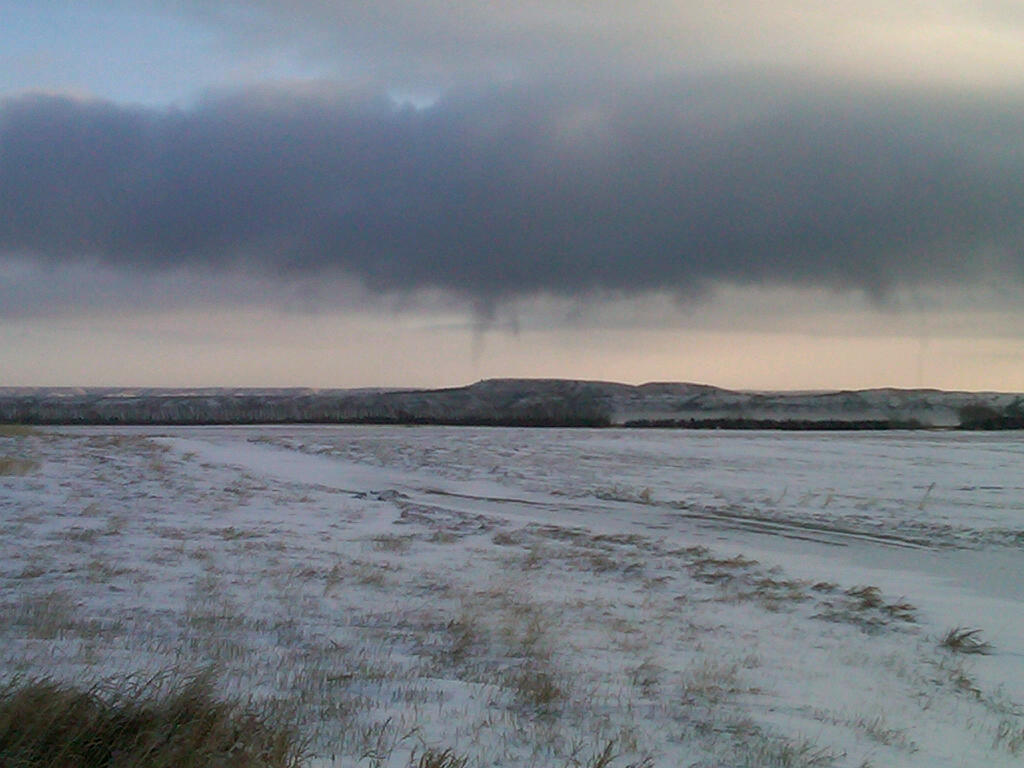 Wintertime Waterspout