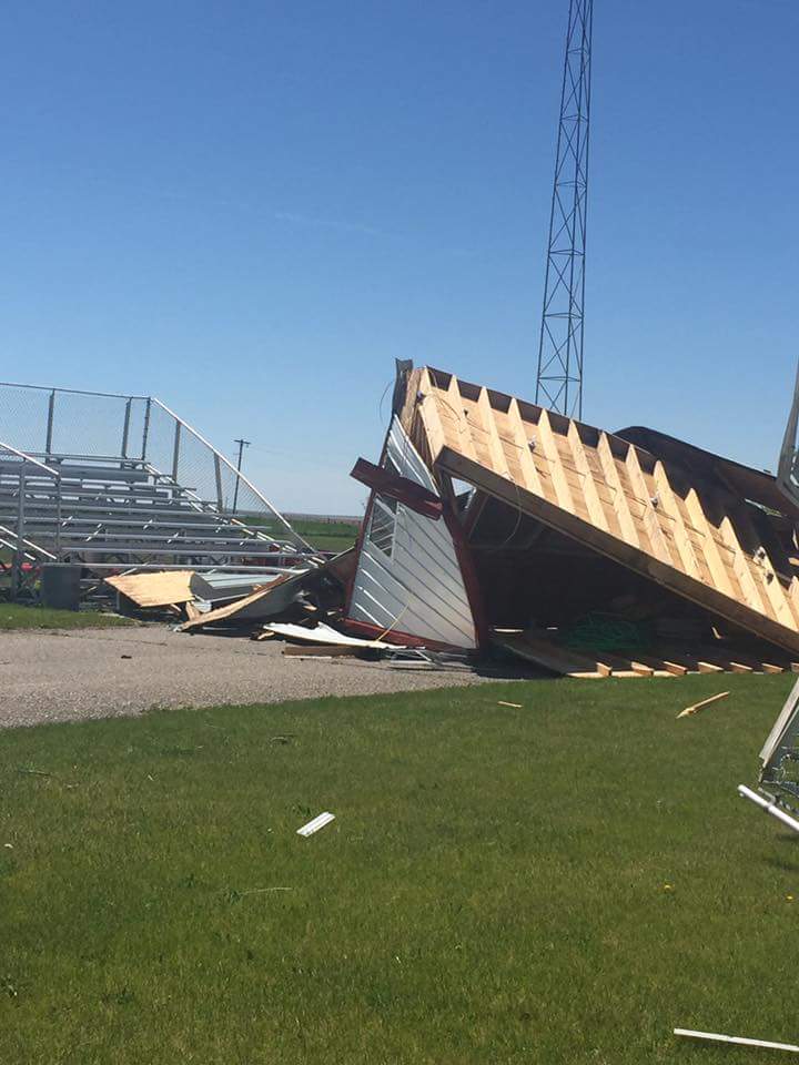football field damage