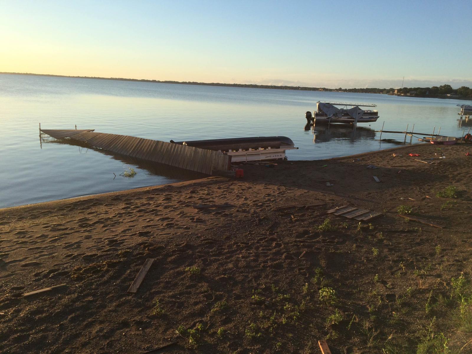Damage on Lake Poinsett - Photo by Dave Schaefer