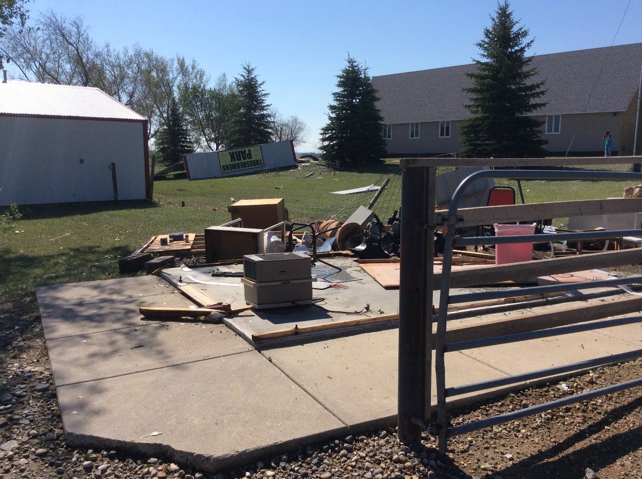 Threshermen's Park Building removed from foundation and moved over 100 feet.