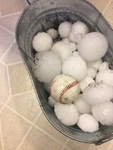 Baseball sized hail near Blunt, SD (Credit - Valerie Marso)