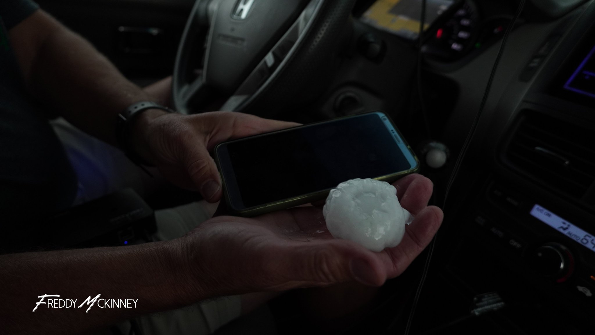 3" Hail near Stephan, SD (Credit - Freddy McKinney)