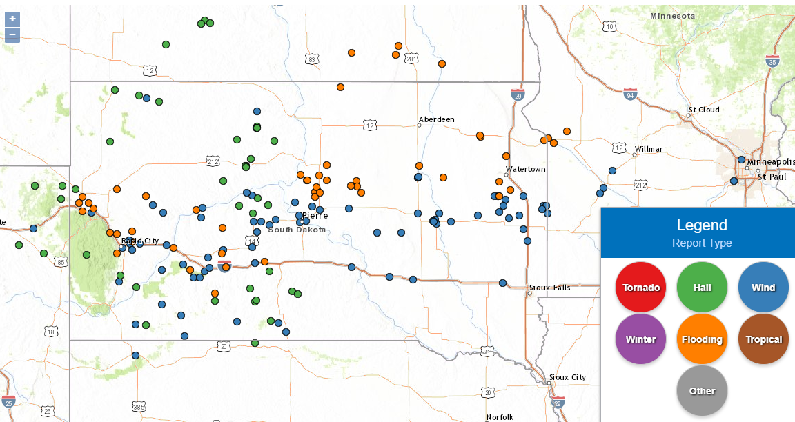 Storm Reports from August 26-28, 2020