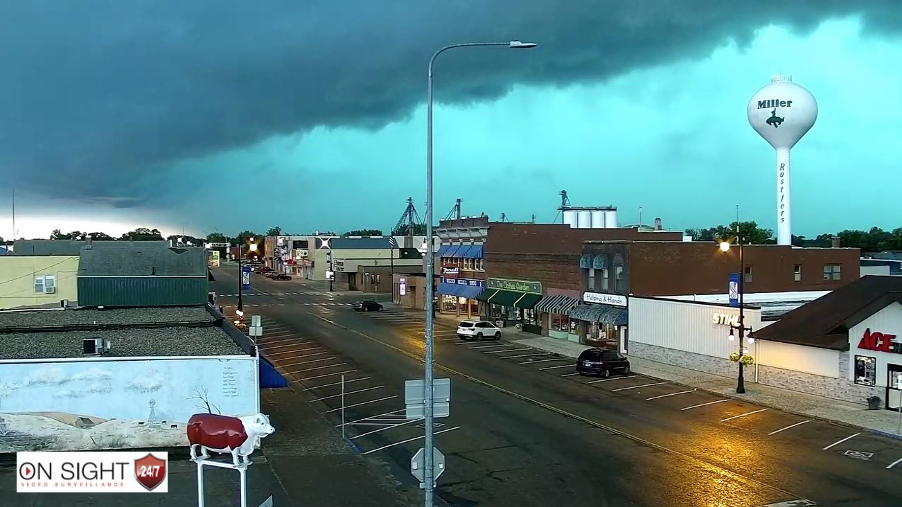 KELO Webcam showing the storm moving into Miller, SD