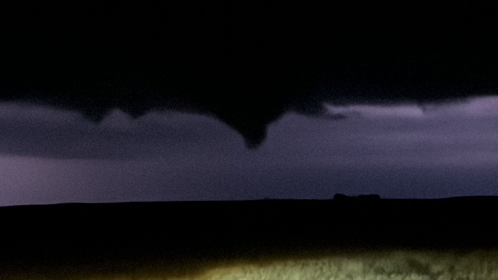 Photo of a funnel at around 9:33 PM CDT to the west of Eureka, SD (Photo by Alex Resel)