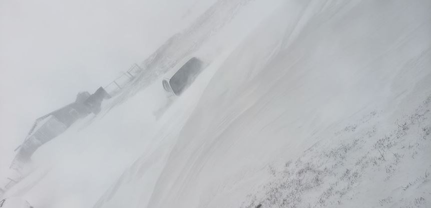 Reduced visibility in Waubay at 830 AM CDT April 11, 2019 (Source: Gloria Jorgenson - Twitter)