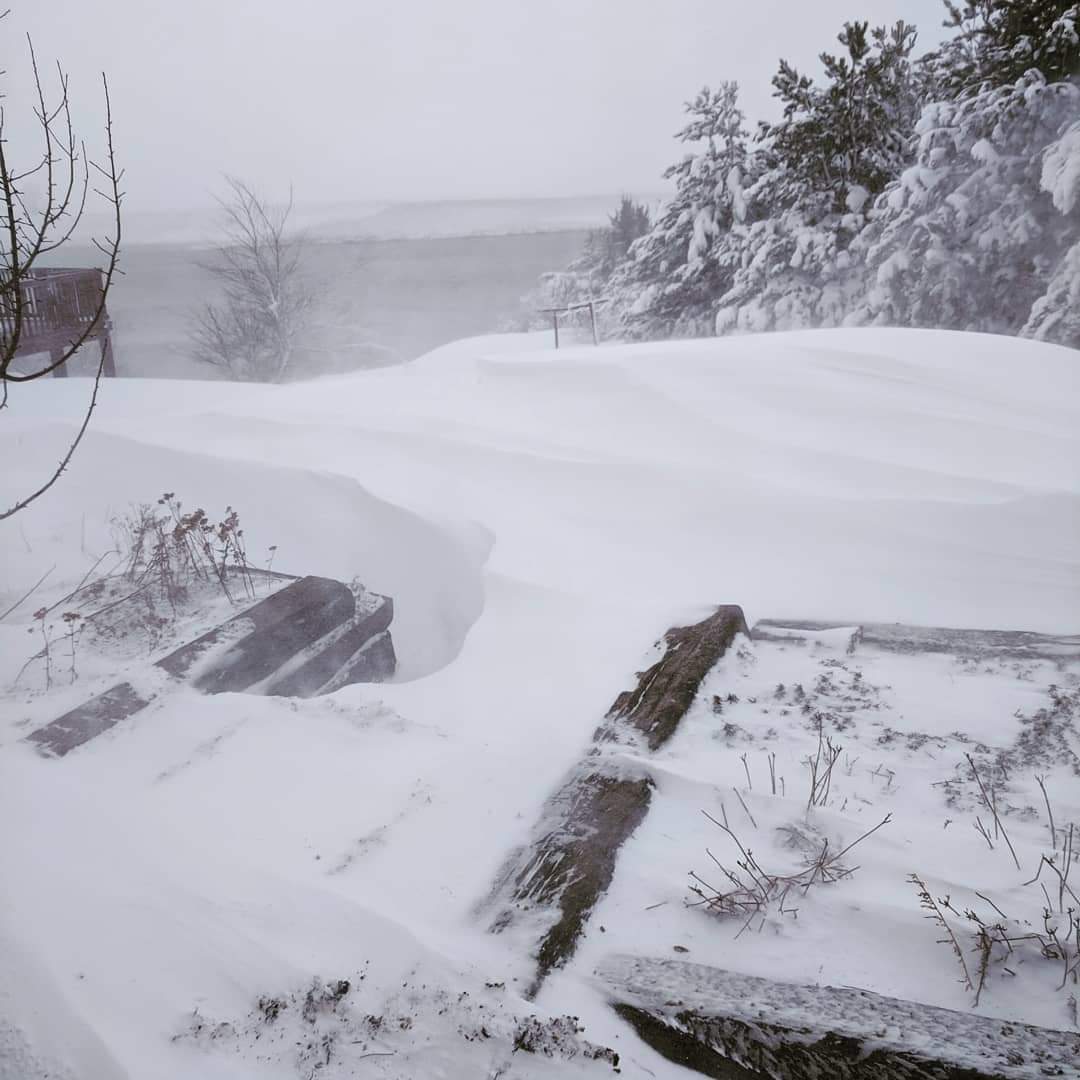 Reduced visibility in Waubay at 830 AM CDT April 11, 2019 (Source: Gloria Jorgenson - Twitter)