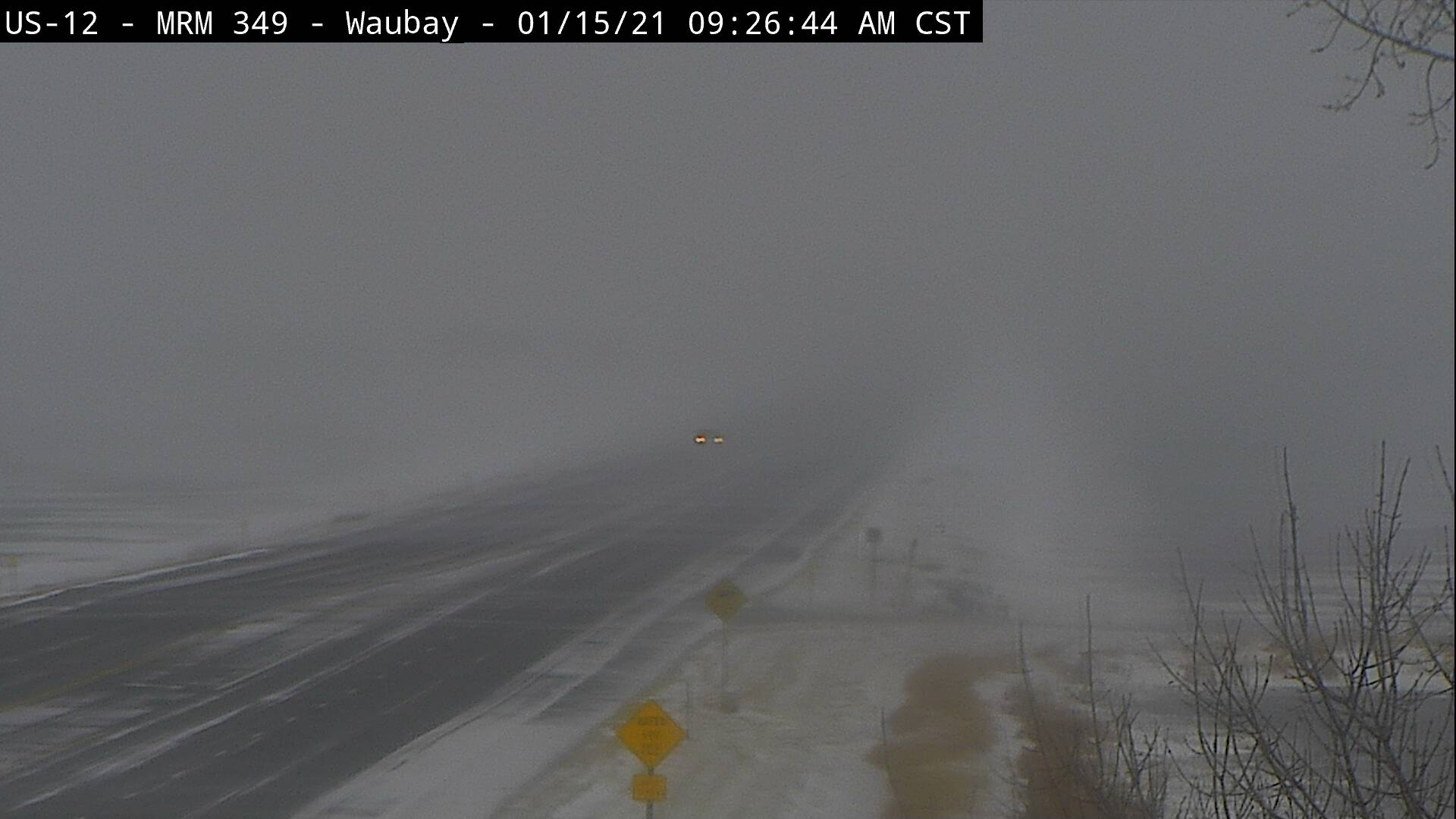 SDDOT Webcam on US-12 near Waubay, SD at 9:26 AM on 1/15/2021 (SDDOT)