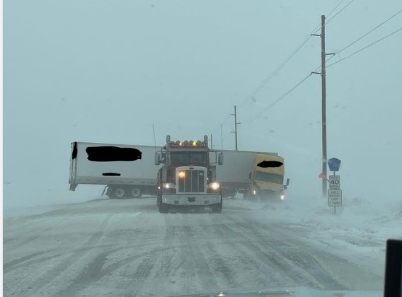 Travel conditions the day after the March 31 event in Day County (SD Highway Patrol)