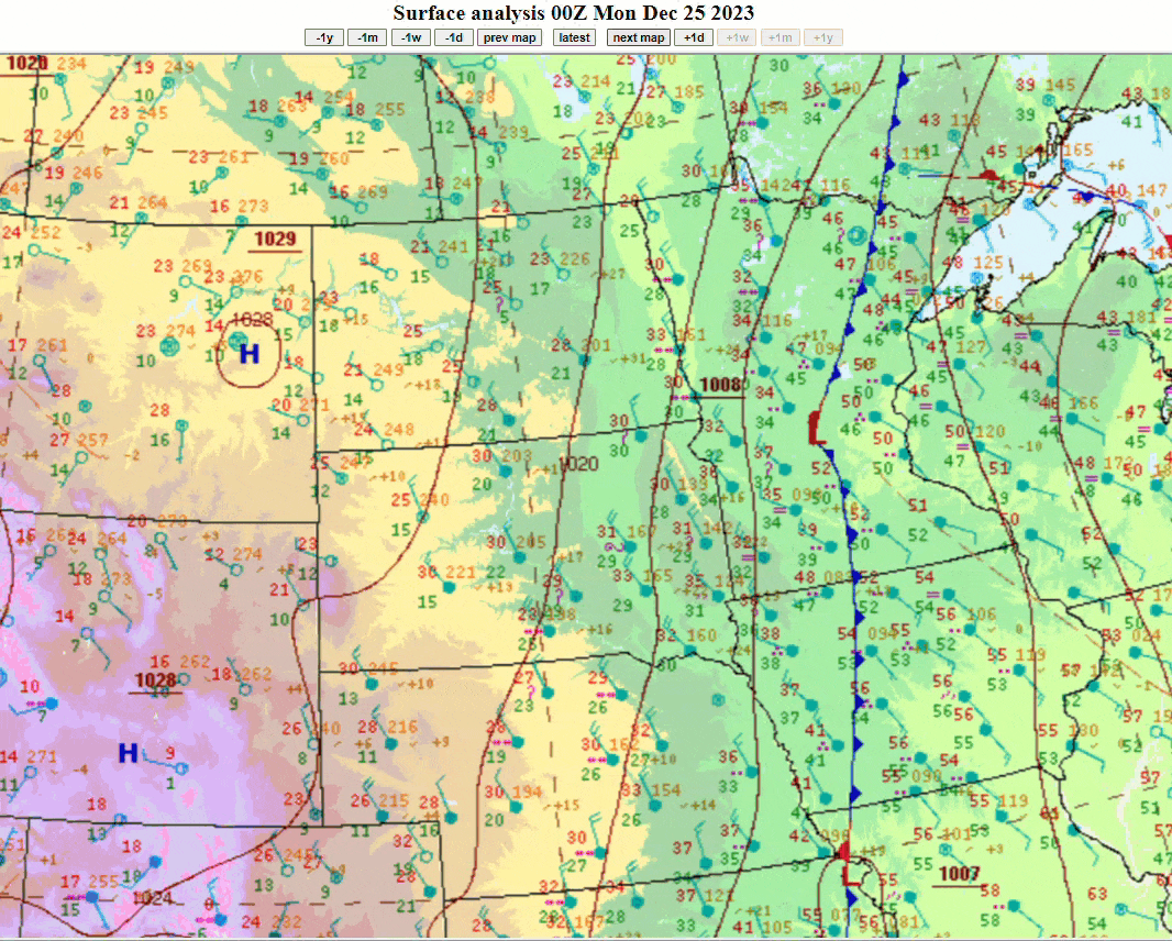 Surface Analysis Loop from 6pm December 24th to 6am December 27th, 2023