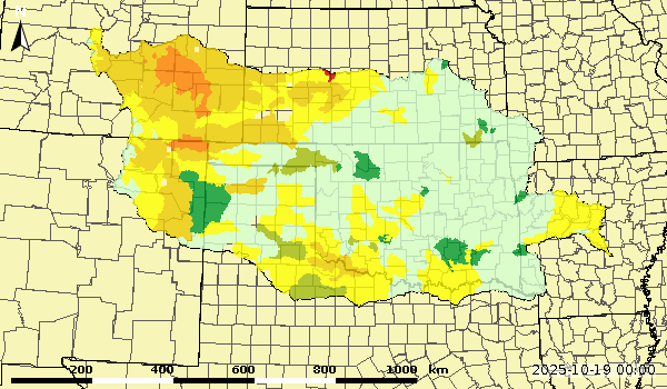 Upper Zone Soil Moisture Monthly Average