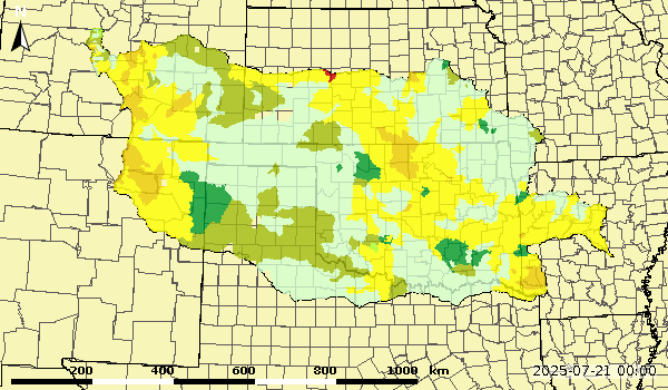 Upper Zone Soil Moisture Monthly Average