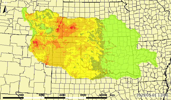 Lower Zone Soil Moisture Monthly Average