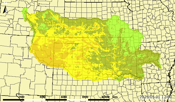 Upper Zone Soil Moisture Monthly Average