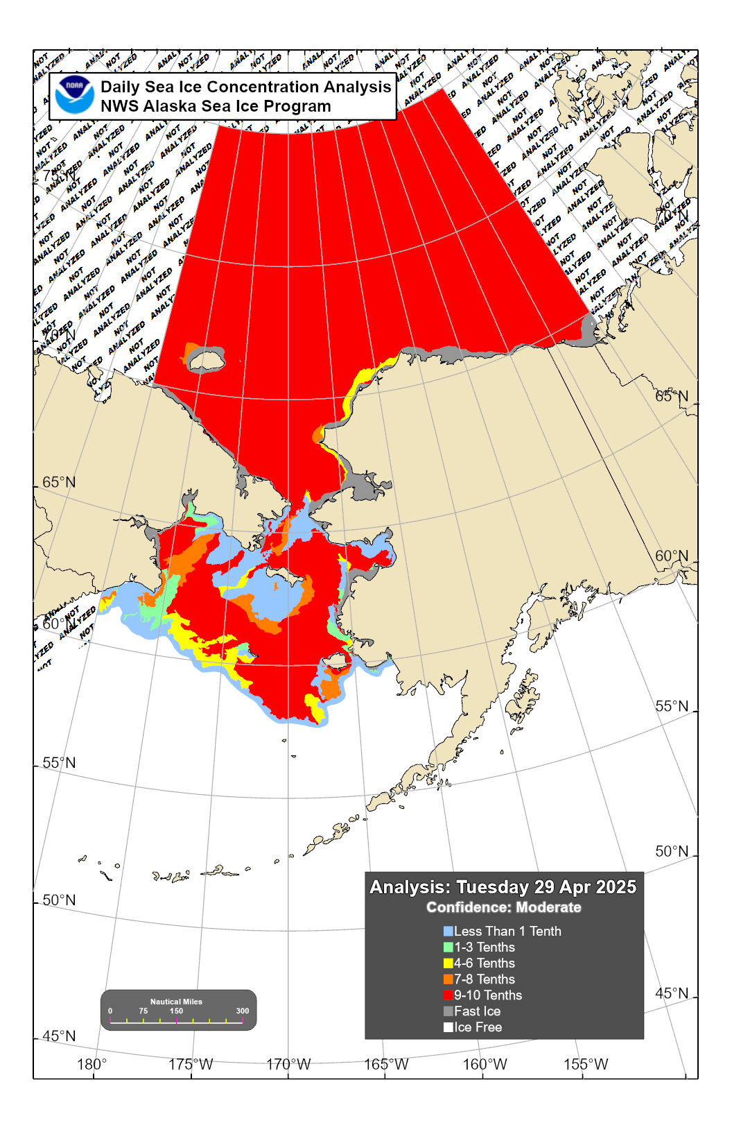 Ice Map of the Bering Sea