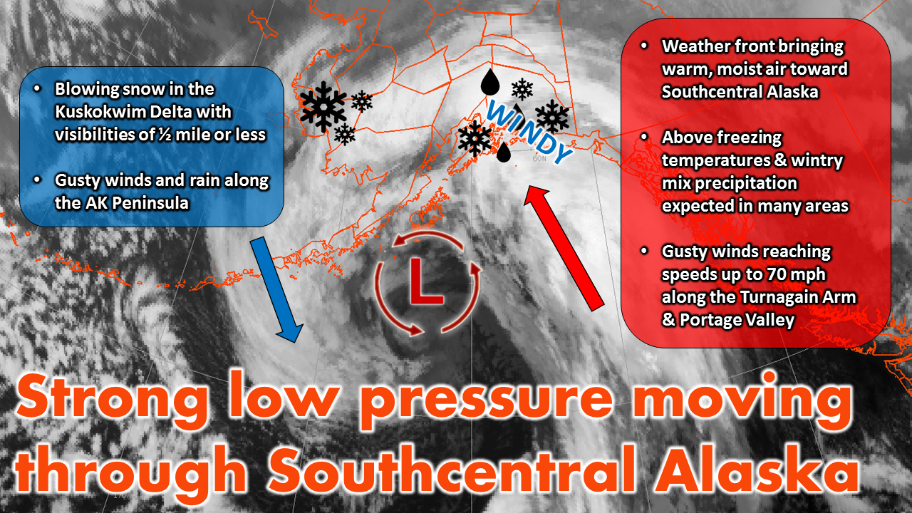 Windy, wet and warm conditions on the way for Southcentral Alaska