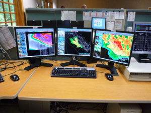 Image of an AWIPS workstation