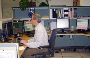 Image of a forecaster working in Juneau